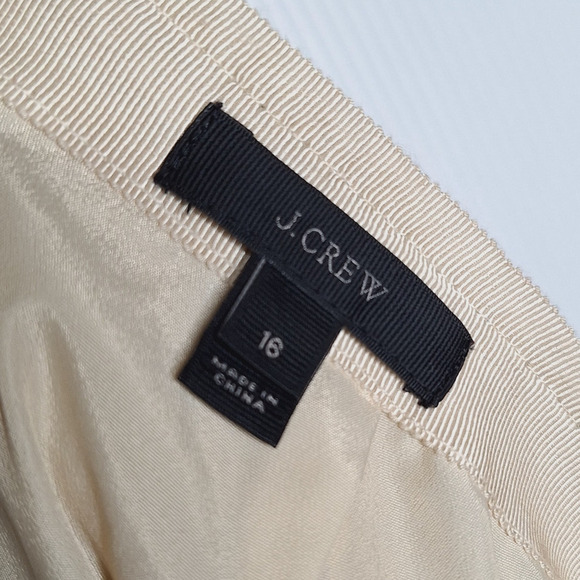 J. Crew Allover Sequins Pencil Skirt Silver 16 Holiday Pencil Skirt Formal Glam - Picture 4 of 14